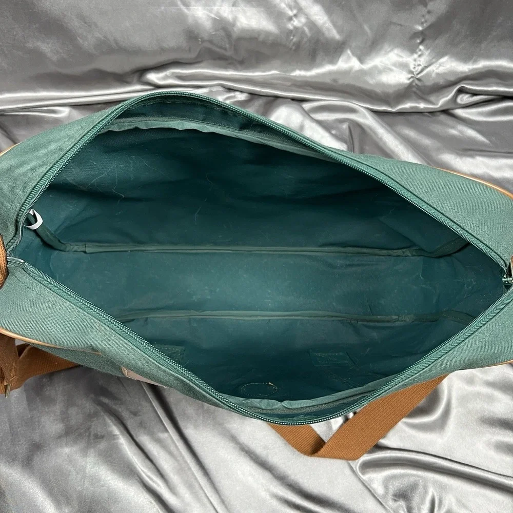 Polo Ralph Lauren Mens Bag Green Satchel Messenger Crossbody‎ Travel Vintage 90s